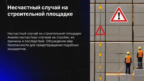 несчастный случай на стройке