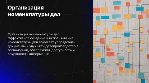 Организация работы с номенклатурой дел в организации