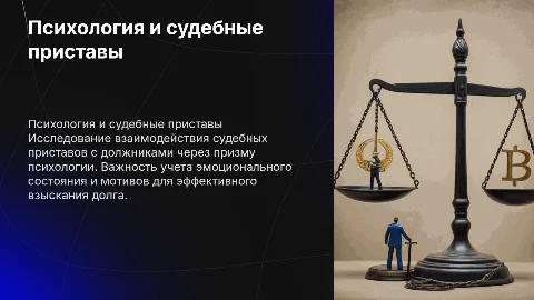 Психологическое взаимодействие судебных приставов на должника