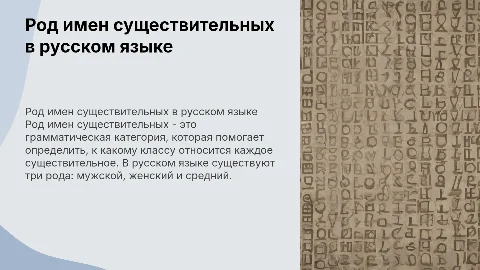 Род имен существительных