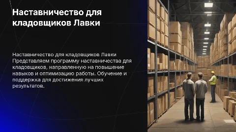 Наставник для кладовщиков Лавки