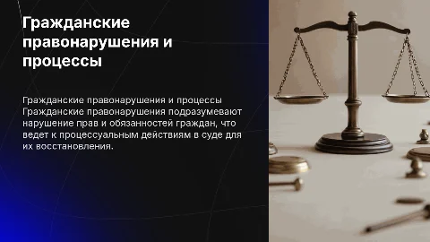 Гражданские правонарушения и процессуальные правоотношения