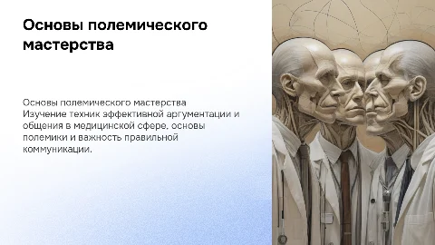 Основы полемического мастерства по медицинской коммуникации