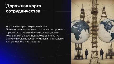 Дорожная карта взаимоотношений с международными компаниями