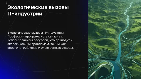 Экологические проблемы в моей профессии программиста