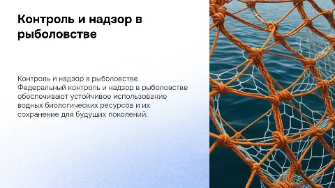 Федеральный контроль в области рыболовства и ВБР