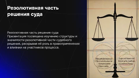 Подготовка обучающей презентации о резолютивной части суда