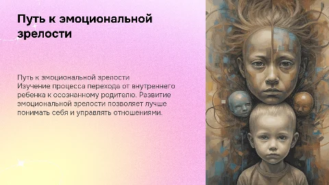 Путь к эмоциональной зрелости: от внутреннего ребенка к родителю