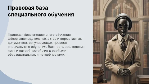 Правовая база специального обучения