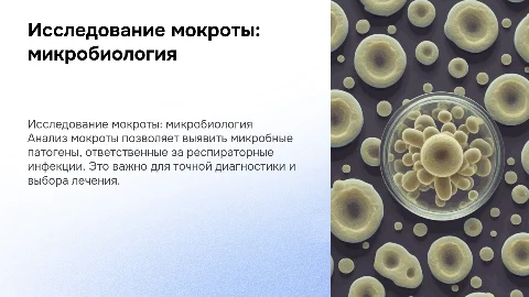 Микробиологическое исследование мокроты клд