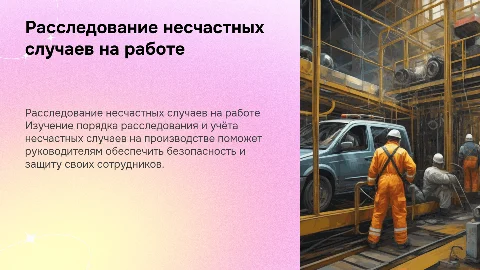 Порядок расследования несчастных случаев на производстве