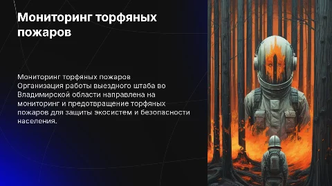 Организация работы выездного штаба по мониторингу торфяных пожаров