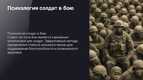 Психология солдат: стресс и его преодоление в боевых условиях