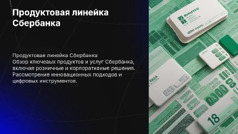 Продуктовая линейка Сбербанка: Обзор и примеры