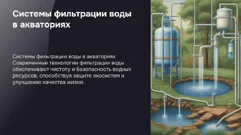 системы фильтрации воды в акватории