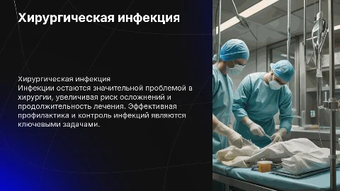 Хирургическая инфекция. Проблема инфекции в хирургии