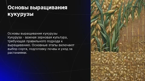 выращивание кукурузы