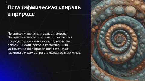 логарифмическая спираль в природе