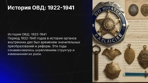 История органов внутренних дел: 1922-1941