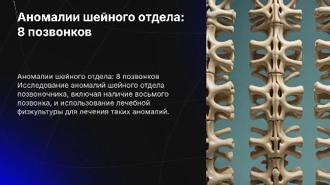 Аномалии шейного отдела позвоночника и ЛФК: 8 позвонков