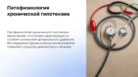 патофизиология хронической гипотензии