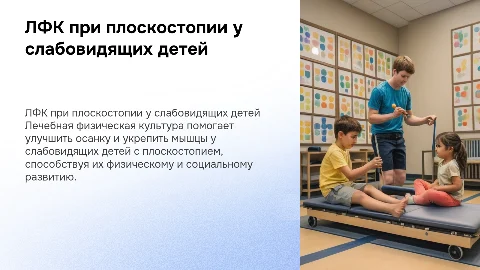 Лечебная физическая культура при плоскостопии у слабовидящих