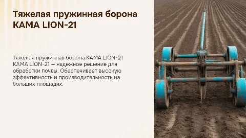 Тяжелая пружинная борона КАМА LION-21