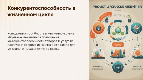 Формирование конкурентоспособности товаров на жизненном цикле
