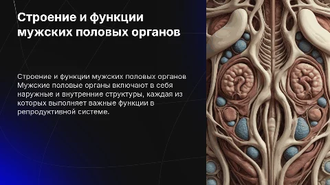 Строение и функции мужских половых органов