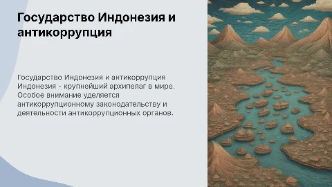 Общая характеристика государства Индонезии и антикоррупция