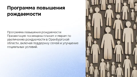 Программа повышения рождаемости в Оренбургской области
