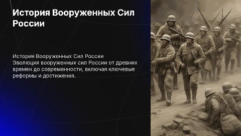 Презентация на тему история вооруженных сил РФ