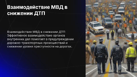 Взаимодействие МВД в предупреждении ДТП и преступлений