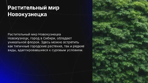 Растения города новокузнецк
