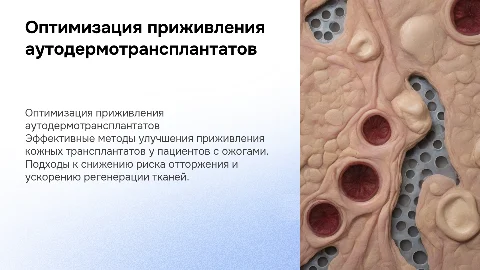 Оптимизация приживления аутодермотрансплантатов у пациентов