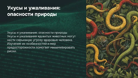 укусы и ужаливания ядовитых животных