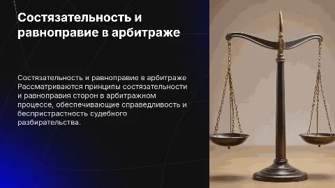 Состязательность и равноправие сторон в арбитражном судопроизводстве