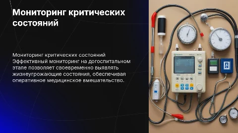 Мониторинг жизнеугрожающих состояний на догоспитальном этапе