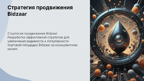 Разработка стратегии продвижения торговой площадки Bidzaar