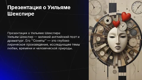 Презентация про Ульяма Шекспира и его "Сонеты"