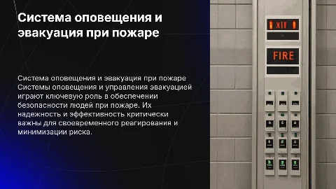 Система оповещения и управление эвакуацией при пожарах