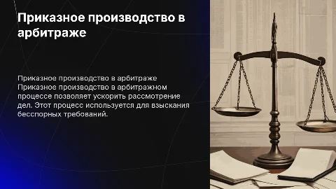 Приказное производство в арбитражном процессе