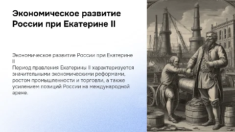 экономическое развитие россии при екатерины 2