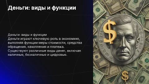 деньги, их виды и функции