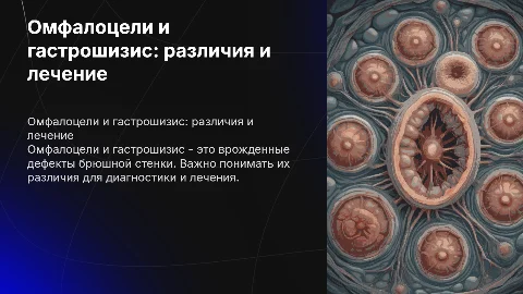 Омфалоцели и гастрошизис