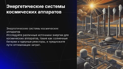Энергетические системы для космических аппаратов: оптимизация