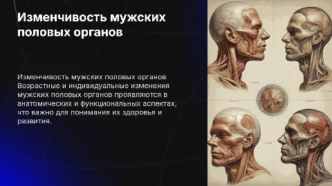 Возрастная и индивидуальная изменчивость мужских половых органов