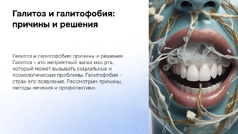 Галитоз, причины, лечение, профилактика. Галитофобия