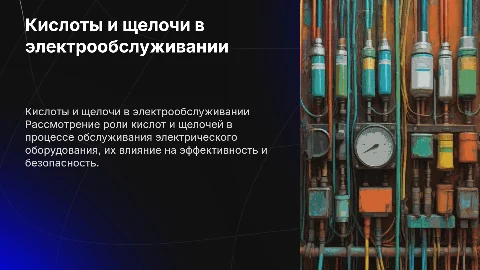 Использование кислот и щелочей в обслуживании оборудования