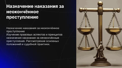 Назначение наказания за неокончённое преступление